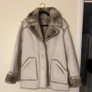 Dennis Basso faux fur winter coat